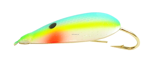 Picture of Johnson Silver Minnow Weedless Spoon, 2", 1/4 Oz, Racy Shad, 1/Pack