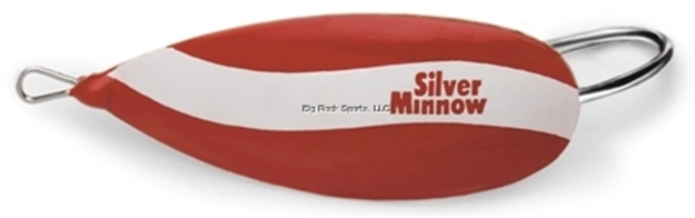 Picture of Johnson Silver Minnow Weedless Spoon, 3 3/4", 1 1/8 Oz, Red/White, 1/Pack