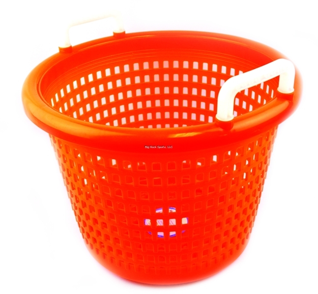 Picture of Joy Fish G Fish Basket Small HD Orange Plastic Basket W/Handles 14"X12"