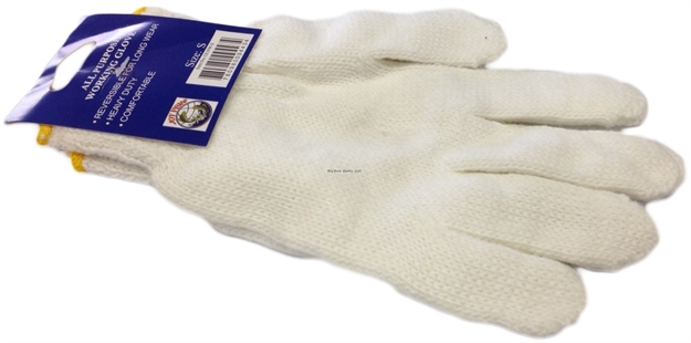 Picture of Joy Fish Glove White 70% Nylon 30% Poly Small