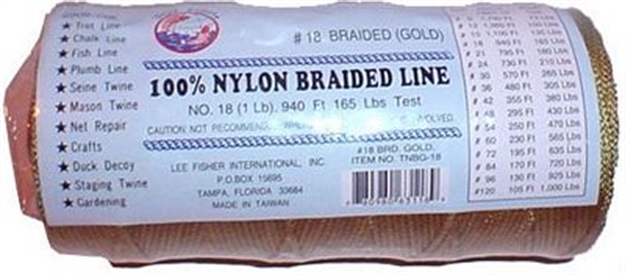 Picture of Joy Fish Gold Braided Nylon Twine 1/4Lb Spool SZ 12