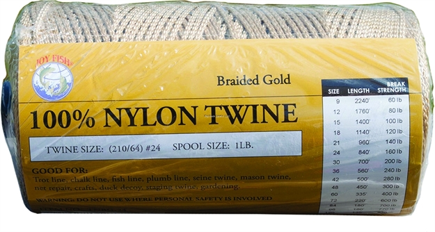 Picture of Joy Fish Gold Braided Nylon Twine 1Lb Spool SZ 72