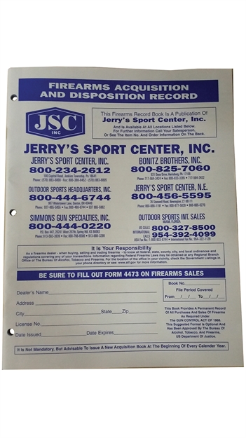 Picture of J.S.C. Log Books Firearms Record Book (4-Pk