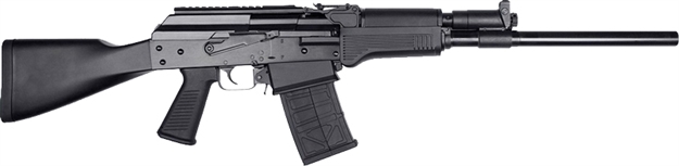 Picture of  Jts Shotgun M12ak M12ak  12 Gauge Semi-Auto 3" 5- 2.75" Shells, 18.70" Black Steel Barrel, Black Receiver, Black Fixed Synthetic Stock, Black Polymer Grip
