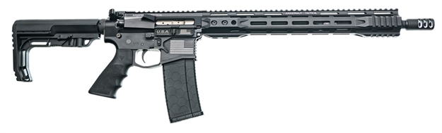 Picture of Juggernaut Jtr9mm16acah Jt-15 *Ca Compliant* 
Semi-Automatic 9Mm Luger 16" 10+1 6-Position Mft Minimalist Black Stk Black Cerakote