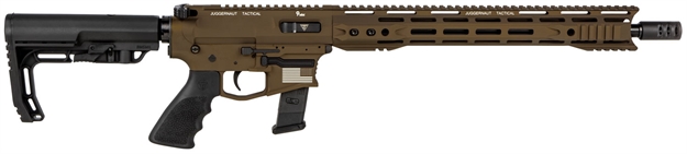 Picture of Juggernaut Jtr9mm16bbca Jt-15 *Ca Compliant* 
Semi-Automatic 9Mm Luger 16" 10+1 6-Position Mft Minimalist Black Stk Burnt Bronze Cerakote