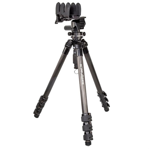 Picture of  Kopf Jager Kj85002k K800 CF Tripod Made OF Carbon Fiber With Black Finish, Pivoting Reaper Grip, 4-Level Leg Extensions & 360 Degree Pan