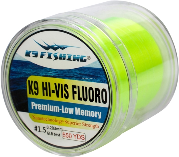 Picture of K9 Hi-Vis Yellow Fluoro Line 550 Yard Spool 8Lb Test