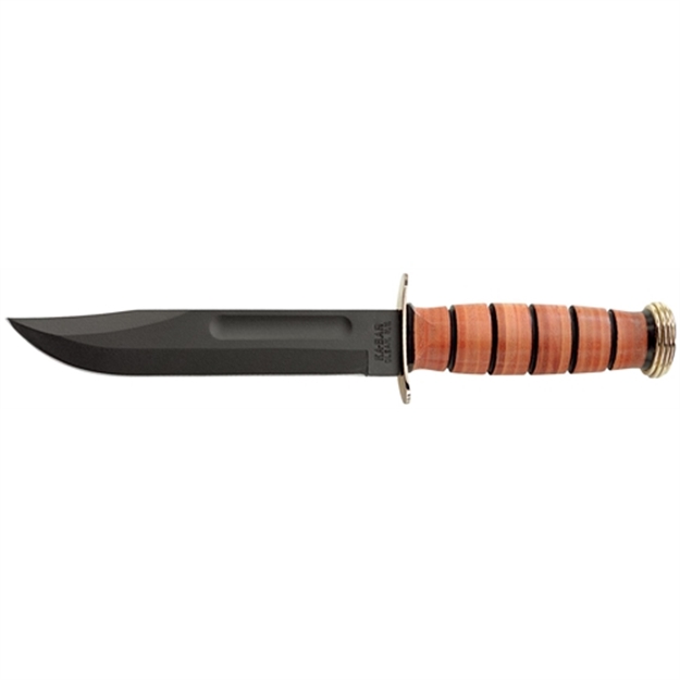 Picture of Ka-Bar Full-Size Fixed Usmc 7 IN Black Blade Leather Handle