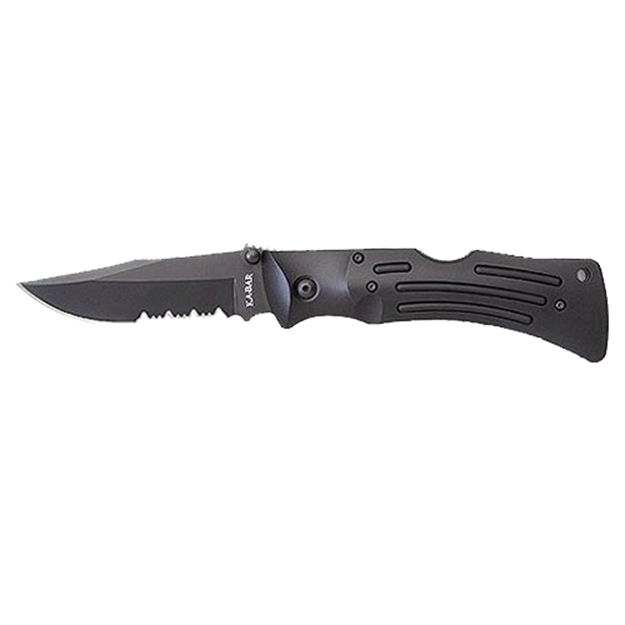 Picture of Ka-Bar Mule Folder 3.88 IN Black Combo Blade Zytel Handle