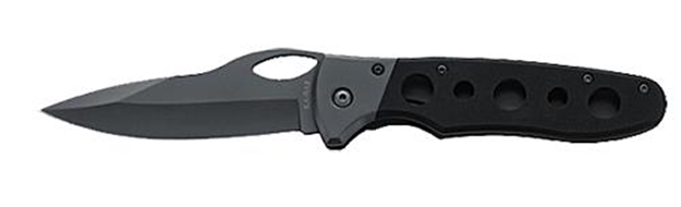 Picture of  Ka-Bar 3076 Agama  Edc 3.75" Folding Clip Point Plain Black Stonewashed 420Hc SS Blade, Black G10 Handle, Includes Pocket Clip