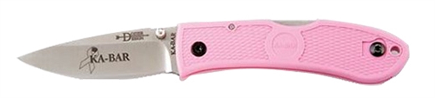 Picture of Ka-Bar 4072Pk Dozier Folder Small 2.25" Plain Fiberglass Handle Pink