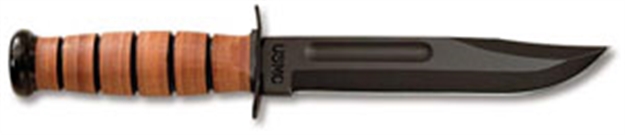 Picture of Ka-Bar Full-Size Fixed 7 IN Black Blade Leather Handle