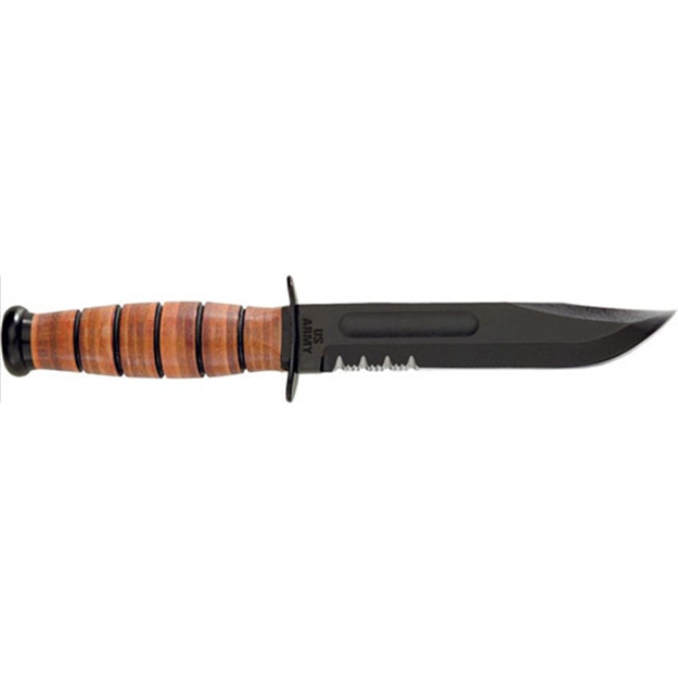 Picture of Ka-Bar Full-Size Fixed 7 IN Black Blade Leather Handle 5019