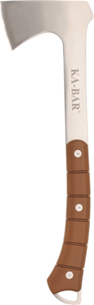 Picture of Ka-Bar Knives Hatchet Hawk 16" Oal W/ Poly Sheath 5" Blade Brown/Ss 1333 617717213335