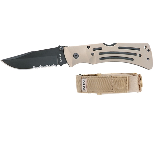 Picture of Ka-Bar Knives Inc Desert Mule Folder Clip Point 3.87" W/Clip Sheath Fde! 3053