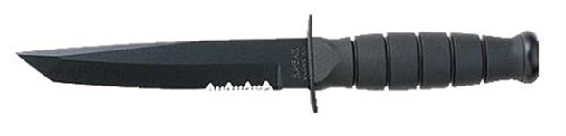 Picture of Ka-Bar Tanto Fixed 5.25 IN Black Combo Blade Kraton Handle