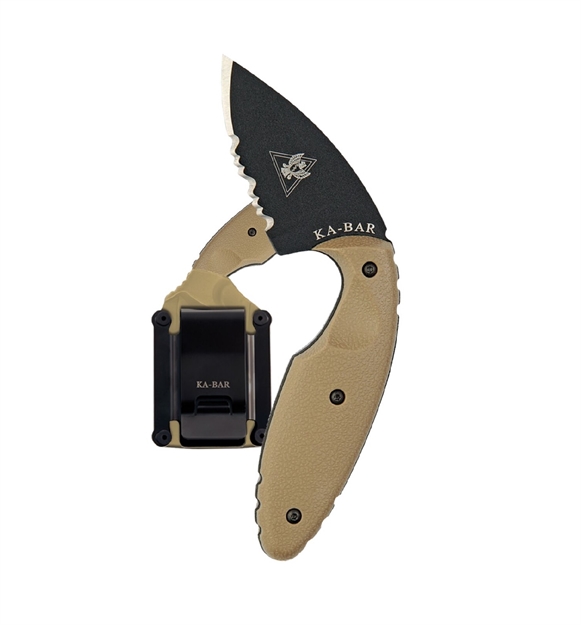 Picture of Ka-Bar Tdi Fixed 2.31 IN Black Serrated Blade Coyote Brown 1477CB 617717114779