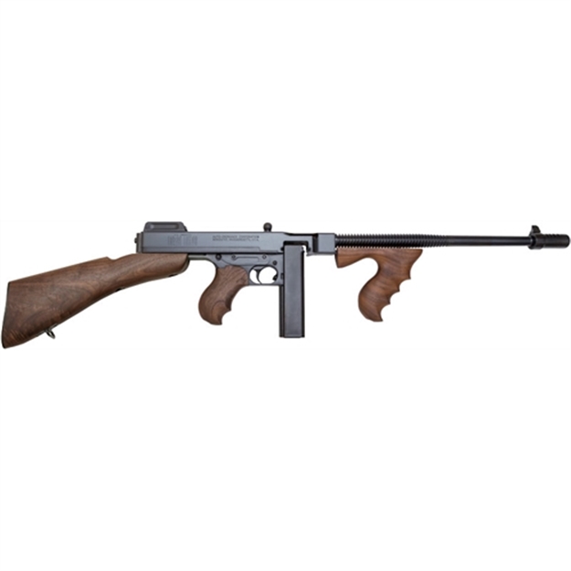 Picture of  Thompson T1b14 1927A-1 Deluxe 45 Acp Caliber With 16.50" Barrel, 20+1 Capacity (Stick), Blued Metal Finish, Walnut Removable Fixed Stock & Wood Grip Right Hand 602686441100