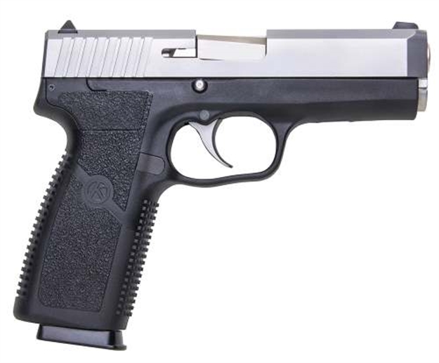 Picture of  Kahr Arms Ct9093 Ct9  9Mm Luger 8+1, 4" Stainless Steel Barrel, Matte Serrated Stainless Steel Slide, Black Polymer Frame, Black Textured Polymer Grip, NO Safety, Right Hand