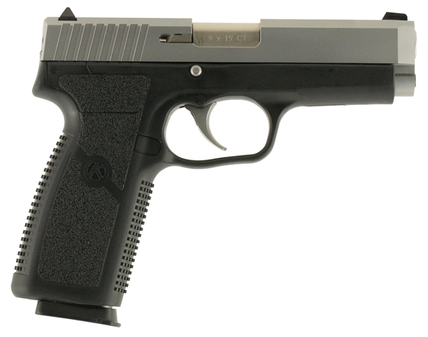 Picture of  Kahr Arms Ct9093n Ct9  9Mm Luger 8+1 4" Barrel, Black Polymer Frame, Serrated Matte Stainless Steel Slide, Textured Polymer Grip & Front Night Sight 602686087391