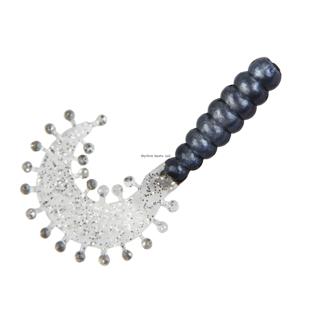 Picture of Kalin 2" Triple  Tickle Grub - 10Pk - Black/Silver