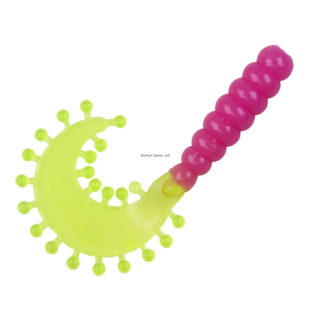 Picture of Kalin 2" Triple  Tickle Grub - 10Pk - Bubble Gum/Chartreuse