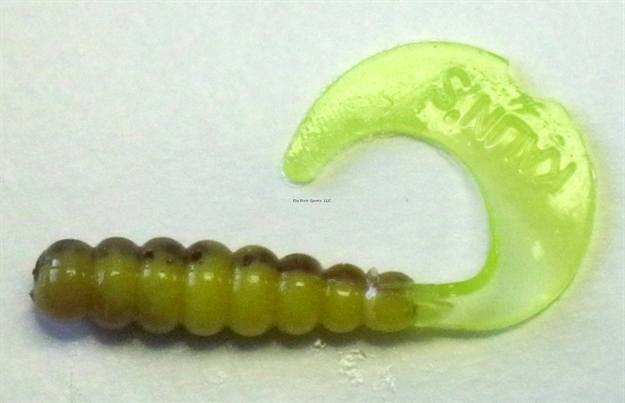 Picture of Kalin 2" Triple Threat Grub-50 Pack Yellow Jacket