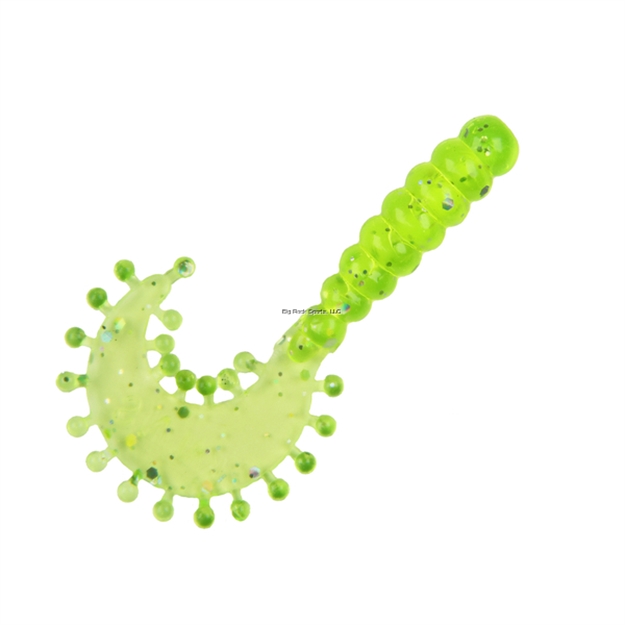 Picture of Kalin 2" Triple Tickle Grub - 10Pk - Chartreuse Hologram