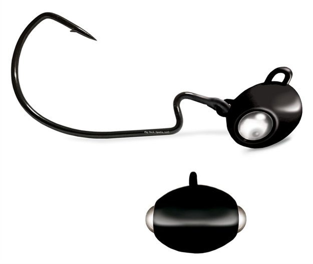 Picture of Kalin Google Eye Swing Football Jig, 2Pk, 7/16Oz, Black