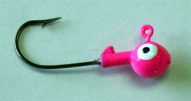 Picture of Kalin Roundhead Jig, 3/8 Oz, 2/0 Hook, Pink, 8/Pack
