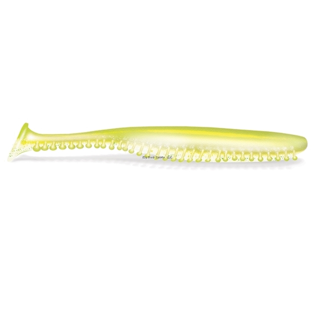 Picture of Kalin Tickle Tail Swimbait, 3.8", Chart/Pearlhologramflake, 8Pk