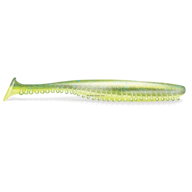 Picture of Kalin Tickle Tail Swimbait, 3.8", Electricblue/Charttail, 8Pk
