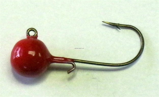 Picture of Kalin Triple Threat Crappie Jighead, 1/16 Oz, Red, 10/Pack