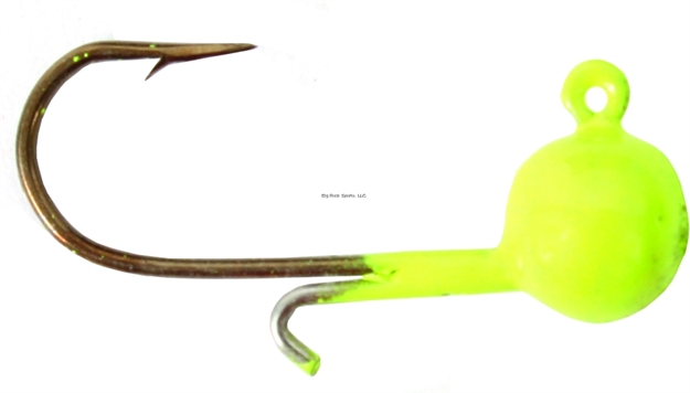 Picture of Kalin Triple Threat Crappie Jighead, 1/32 Oz, Chartreuse, 10/Pack