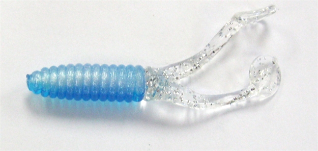 Picture of Kalin Triple Threat Crappie Scrub,Twintail, 1 3/4", Blue/Silver, 10/Pack