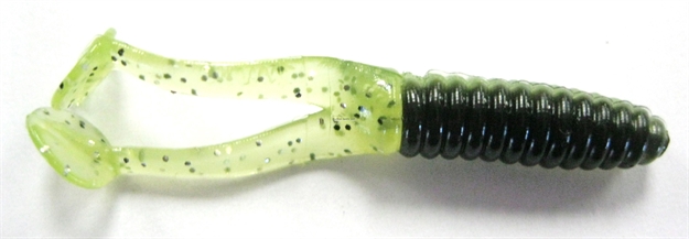 Picture of Kalin Triple Threat Crappie Scrub,Twintail, 1 3/4", Chartreuse Shad, 10/Pack