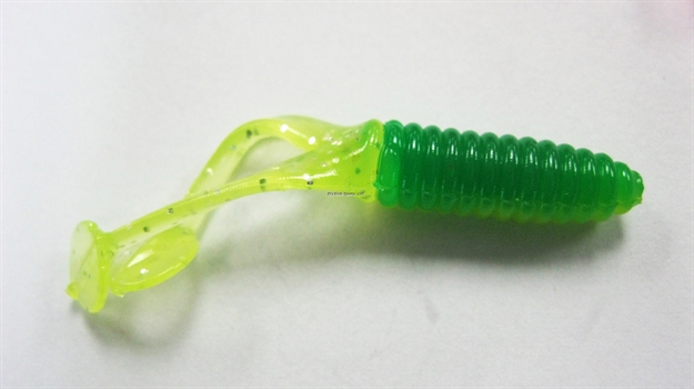 Picture of Kalin Triple Threat Crappie Scrub,Twintail, 1 3/4", John Deere Green, 10/Pack