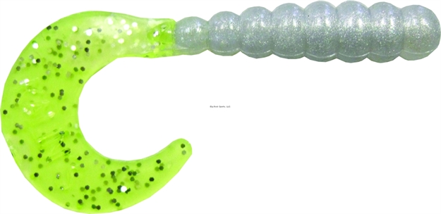 Picture of Kalin Triple Threat Grub , 2", Albino/Chartreuse Tail, 10/Pack