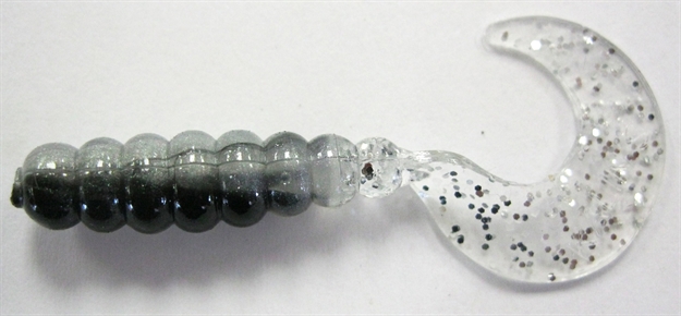 Picture of Kalin Triple Threat Grub , 2", Black'n Silver, 10/Pack