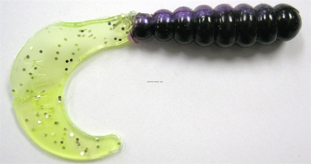 Picture of Kalin Triple Threat Grub , 2", Purple Rain, 10/Pack
