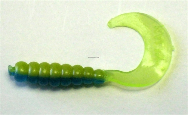 Picture of Kalin Triple Threat Grub, 2", Green Hornet, 10/Pack