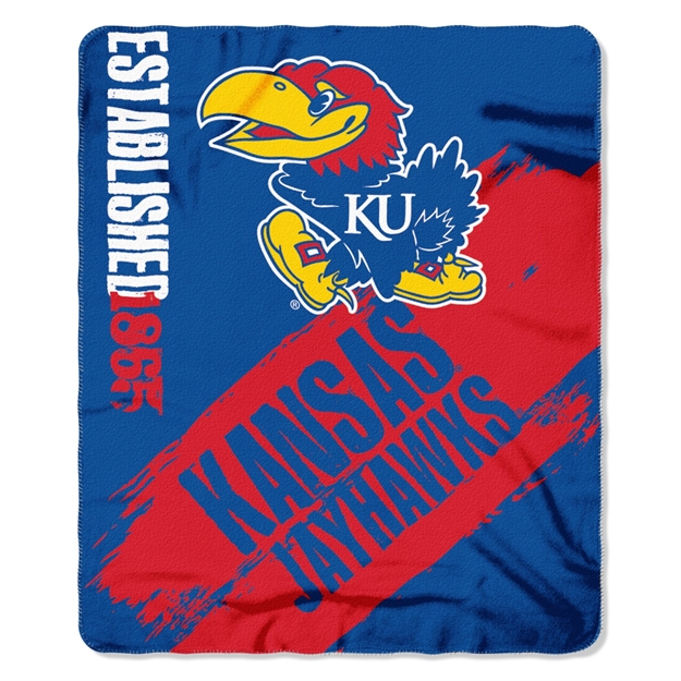 Picture of Kansas Jayhawks Painted Fleece Throw