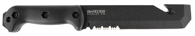 Picture of Ka-Bar Bk3 Becker Tac Tool 7" Fixed Chisel W/Wire Cutter Part Serrated Black 1095 Cro-Van Blade, Black Ultramid Handle, Includes Sheath 2-0003-8 617717200038