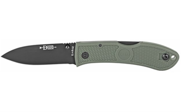 Picture of  Ka-Bar 4062Fg Dozier Hunter 3" Folding Drop Point Plain Japanese Aus-8A SS Blade Zytel Foliage Green Handle 617717340628