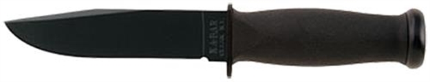 Picture of  Ka-Bar 2221 Mark I  5.13" Fixed Clip Point Plain Black 1095 Cro-Van Blade, Black Kraton G Handle, Includes Sheath