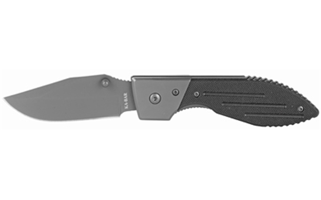 Picture of Ka-Bar 3072 Warthog  3" Folding Clip Point Plain Black 420Hc SS Blade, Black G10 Handle, Includes Pocket Clip 2-3072-1 617717230721