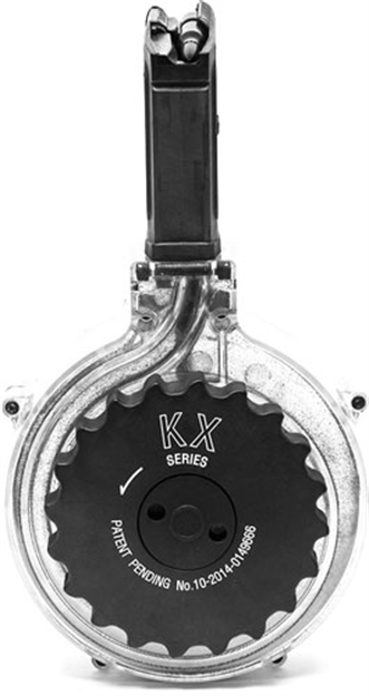 Picture of  Kci Usa Inc Kcimz036 Ar-15  50Rd Drum 5.56X45mm Nato, Clear Polymer, Fits Mil-Spec Ar-15 Platform