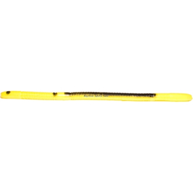 Picture of K&E Bass Stopper Rigged Worm, 5 1/2", 3 Hooks, Yellow/Black Stripe