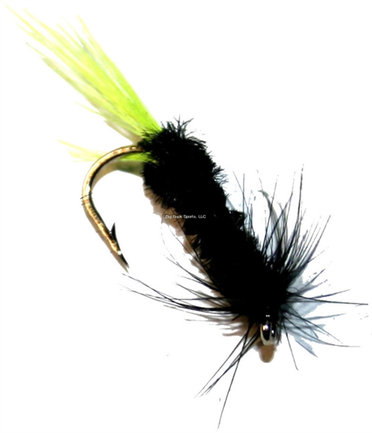 Picture of K&E Black Gnat, Size 12, Black/Chartreuse